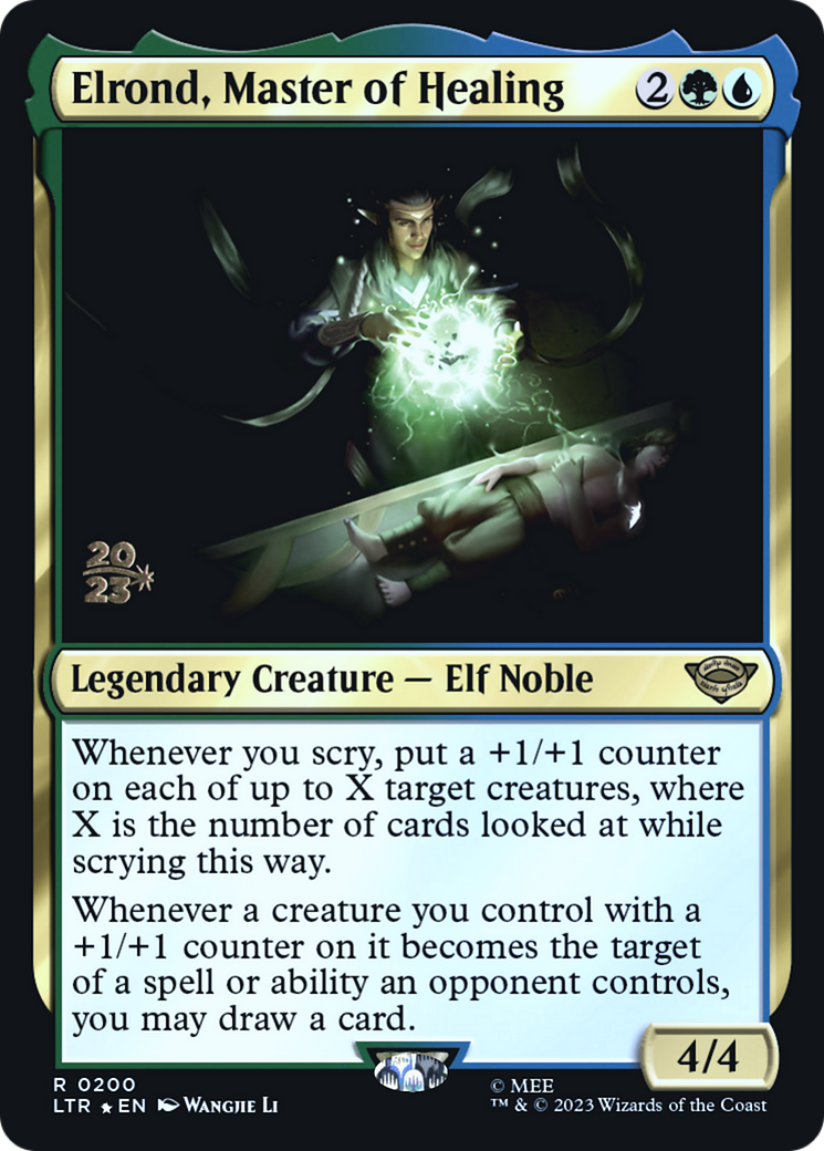 Elrond, Master of Healing (PRE-200) [Tales of Middle-earth Promos] Foil MTG Single Wizards of the Coast