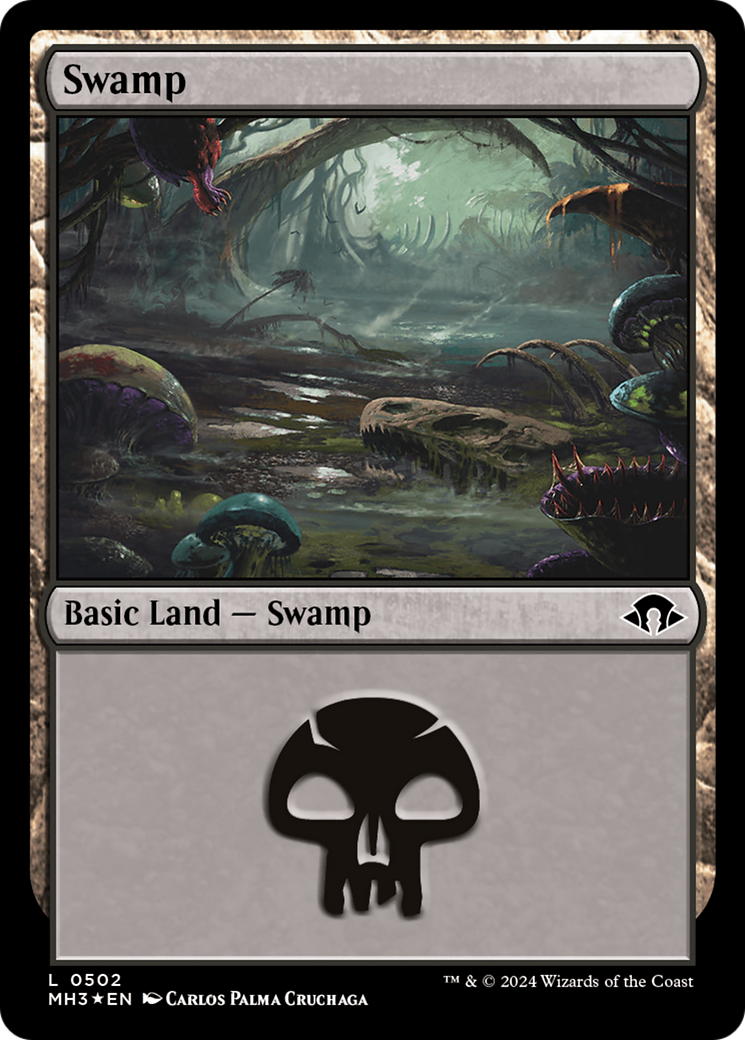 Swamp (0502) (Ripple Foil) (MH3-502) [Modern Horizons 3] Foil MTG Single Wizards of the Coast