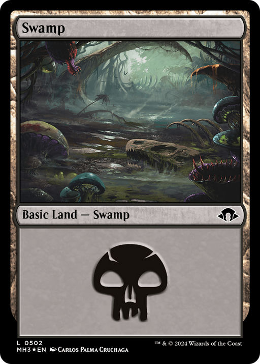 Swamp (0502) (Ripple Foil) (MH3-502) [Modern Horizons 3] Foil MTG Single Wizards of the Coast