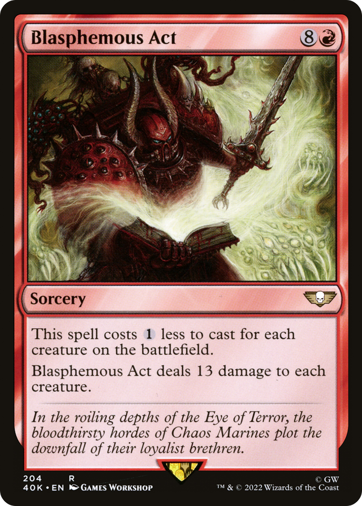 Blasphemous Act (40K-204) [Warhammer 40,000 Commander] MTG Single Wizards of the Coast