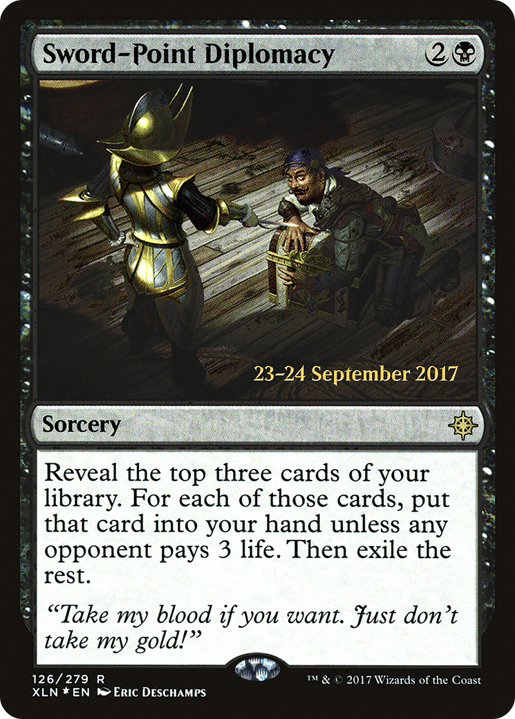 Sword-Point Diplomacy (PRE-126) [Ixalan Promos] Foil MTG Single Wizards of the Coast