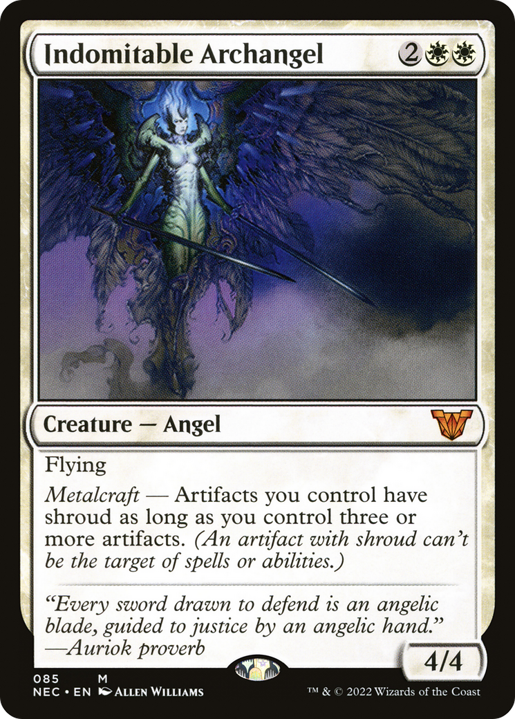 Indomitable Archangel (NEC-085) [Neon Dynasty Commander] MTG Single Wizards of the Coast