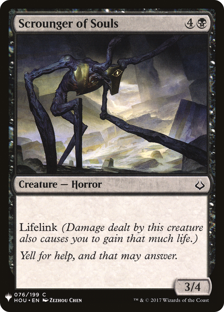 Scrounger of Souls (LIST-HOU-76) [Mystery Booster] The List MTG Single Wizards of the Coast