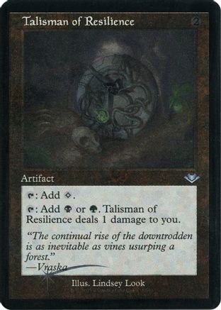 Talisman of Resilience (Foil Etched) (MH1-037) [Modern Horizons] Foil MTG Single Modern Horizons
