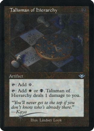 Talisman of Hierarchy (Foil Etched) (MH1-036) [Modern Horizons] Foil MTG Single Modern Horizons