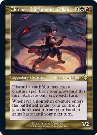 Chainer, Nightmare Adept (Foil Etched) (MH2-419) [Modern Horizons 2] Foil MTG Single Wizards of the Coast