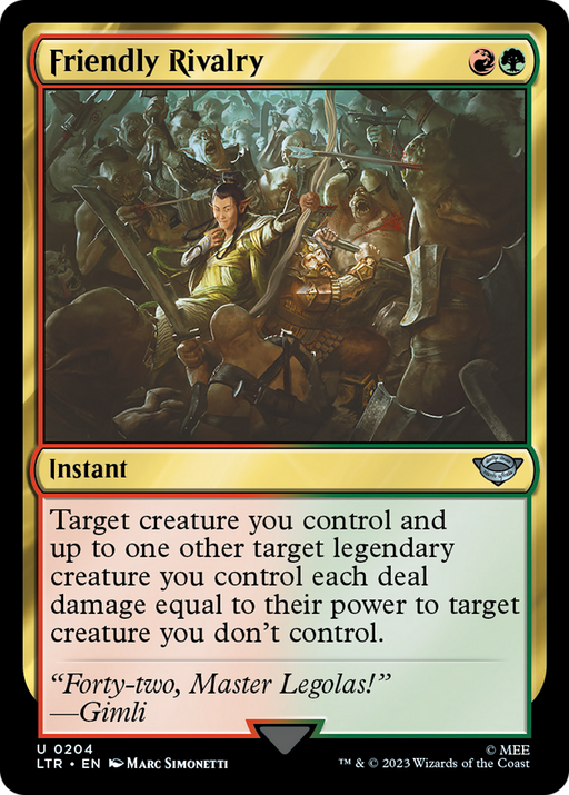 Friendly Rivalry (LTR-204) [The Lord of the Rings: Tales of Middle-earth] MTG Single Wizards of the Coast