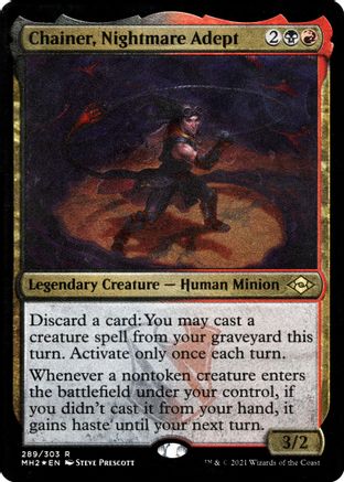 Chainer, Nightmare Adept (Foil Etched) (MH2-289) [Modern Horizons 2] Foil MTG Single Wizards of the Coast