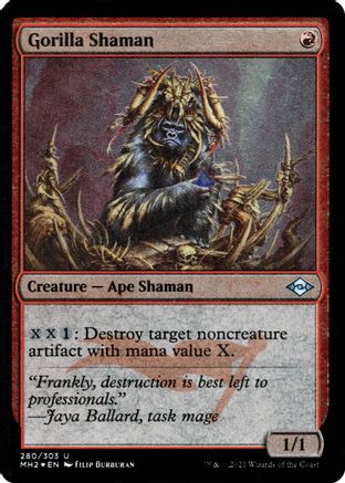 Gorilla Shaman (Foil Etched) (MH2-280) [Modern Horizons 2] Foil MTG Single Wizards of the Coast