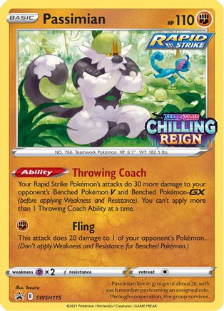 Passimian - SWSH115 (Prerelease) (SWSH115/307) Holofoil [Promos: SWSH Promo Cards] Pokemon Single Pokémon