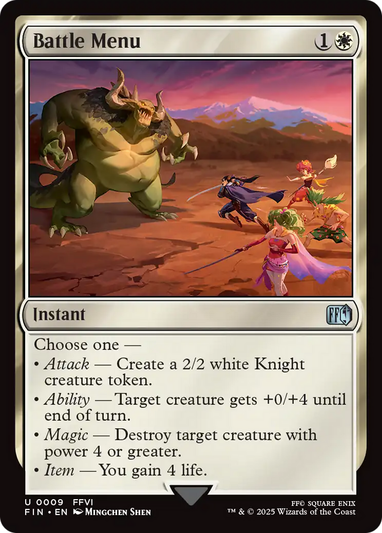 Battle Menu (FIN-009) [FINAL FANTASY] MTG Single Wizards of the Coast
