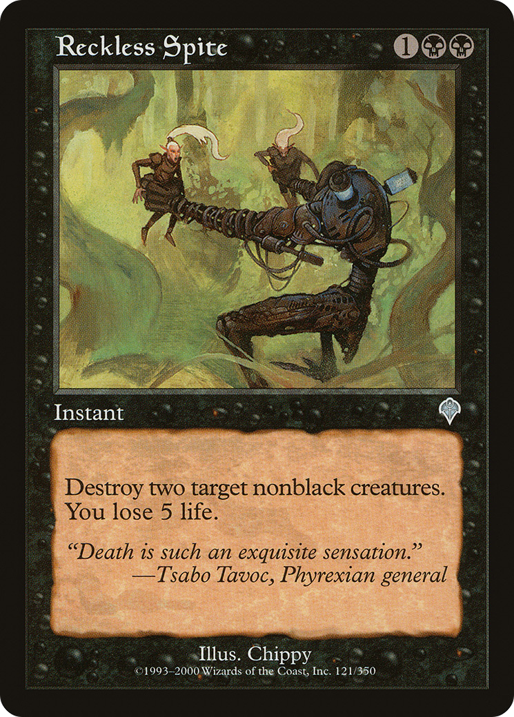 Reckless Spite (INV-121) [Invasion] Foil MTG Single Wizards of the Coast