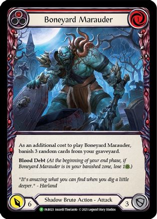 Boneyard Marauder (Red) [FAB023] (Promo)  Rainbow Foil Flesh And Blood Single Flesh And Blood   