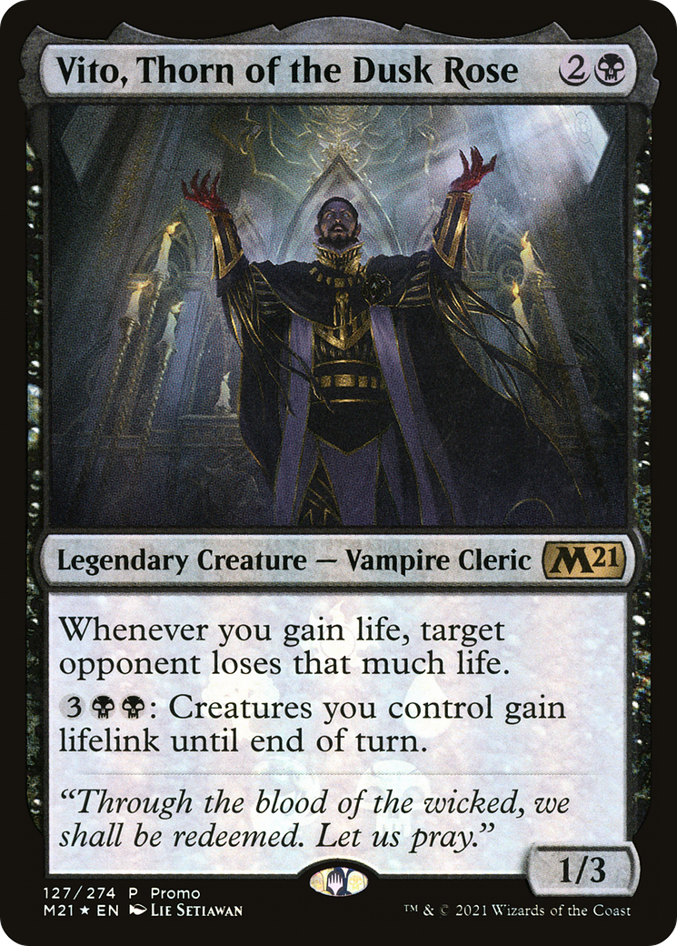 Vito, Thorn of the Dusk Rose (MEDIA-127) [Core Set 2021 Promos] Foil MTG Single Wizards of the Coast