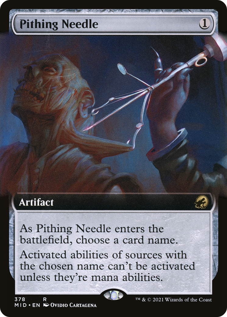 Pithing Needle (MID-378) [Innistrad: Midnight Hunt] (Extended Art) MTG Single Wizards of the Coast