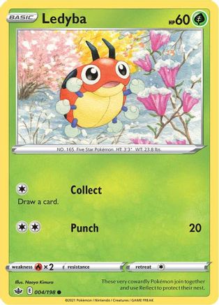 Ledyba (4/198) Reverse Holofoil [SWSH: Chilling Reign] Pokemon Single Pokémon