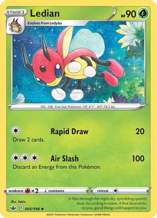Ledian (5/198) [SWSH: Chilling Reign] Pokemon Single Pokémon