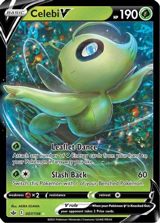 Celebi V (7/198) Holofoil [SWSH: Chilling Reign] Pokemon Single Pokémon