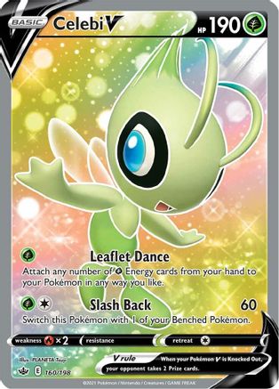Celebi V (Full Art) (160/198) Holofoil [SWSH: Chilling Reign] Pokemon Single Pokémon