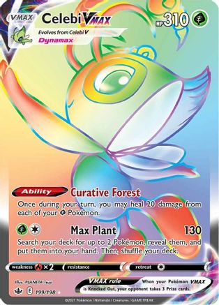 Celebi VMAX (Secret) (199/198) Holofoil [SWSH: Chilling Reign] Pokemon Single Pokémon