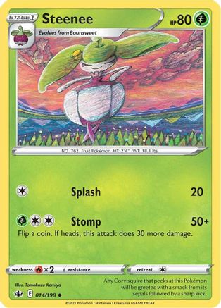 Steenee (14/198) Reverse Holofoil [SWSH: Chilling Reign] Pokemon Single Pokémon