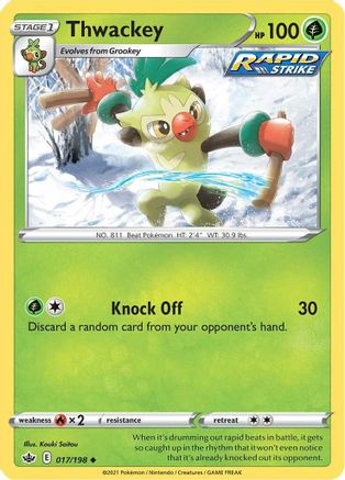 Thwackey (17/198) [SWSH: Chilling Reign] Pokemon Single Pokémon