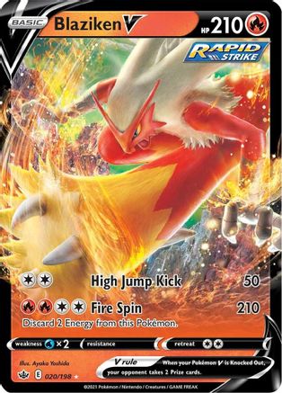 Blaziken V (20/198) Holofoil [SWSH: Chilling Reign] Pokemon Single Pokémon