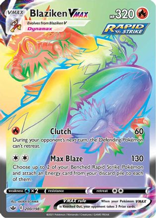 Blaziken VMAX (Secret) (/198) Holofoil [SWSH: Chilling Reign] Pokemon Single Pokémon