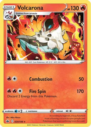 Volcarona (24/198) Reverse Holofoil [SWSH: Chilling Reign] Pokemon Single Pokémon