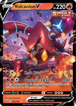 Volcanion V (25/198) Holofoil [SWSH: Chilling Reign] Pokemon Single Pokémon