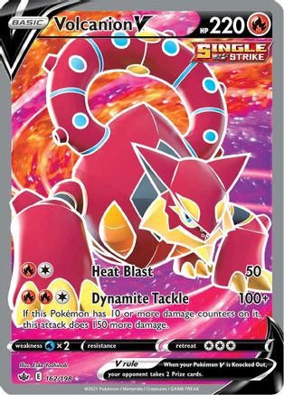 Volcanion V (Full Art) (162/198) Holofoil [SWSH: Chilling Reign] Pokemon Single Pokémon