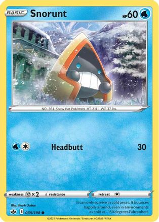 Snorunt (35/198) [SWSH: Chilling Reign] Pokemon Single Pokémon