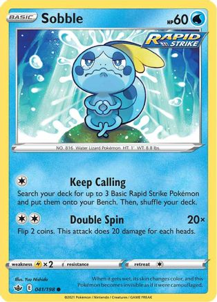 Sobble (41/198) [SWSH: Chilling Reign] Pokemon Single Pokémon