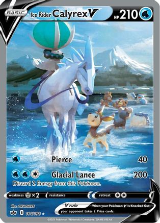 Ice Rider Calyrex V (Alternate Full Art) (164/198) Holofoil [SWSH: Chilling Reign] Pokemon Single Pokémon