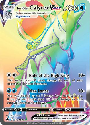 Ice Rider Calyrex VMAX (Secret) (/198) Holofoil [SWSH: Chilling Reign] Pokemon Single Pokémon