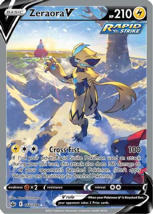 Zeraora V (Alternate Full Art) (166/198) Holofoil [SWSH: Chilling Reign] Pokemon Single Pokémon