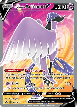 Galarian Articuno V (Full Art) (169/198) Holofoil [SWSH: Chilling Reign] Pokemon Single Pokémon