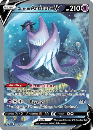 Galarian Articuno V (Alternate Full Art) (170/198) Holofoil [SWSH: Chilling Reign] Pokemon Single Pokémon