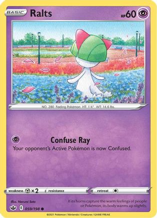 Ralts (59/198) Reverse Holofoil [SWSH: Chilling Reign] Pokemon Single Pokémon