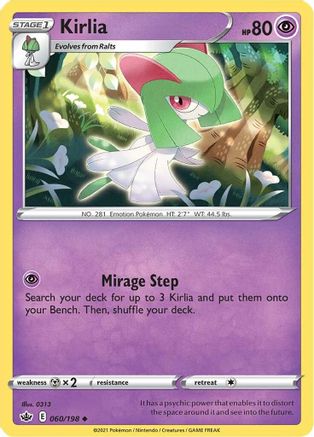 Kirlia (60/198) Reverse Holofoil [SWSH: Chilling Reign] Pokemon Single Pokémon