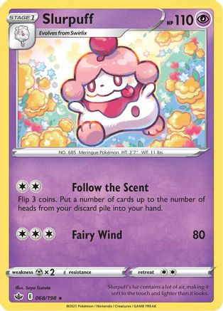 Slurpuff (68/198) Reverse Holofoil [SWSH: Chilling Reign] Pokemon Single Pokémon