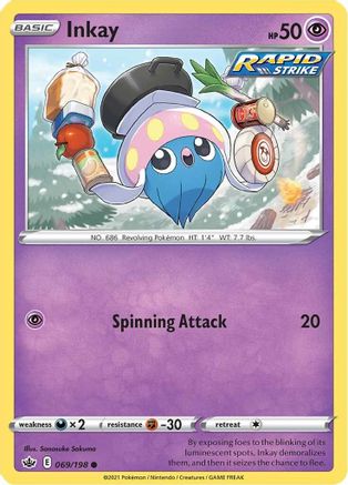 Inkay (69/198) [SWSH: Chilling Reign] Pokemon Single Pokémon