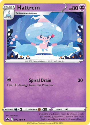 Hattrem (72/198) [SWSH: Chilling Reign] Pokemon Single Pokémon
