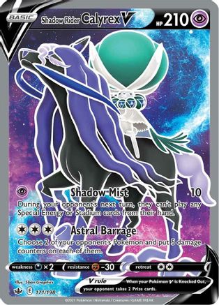 Shadow Rider Calyrex V (Full Art) (171/198) Holofoil [SWSH: Chilling Reign] Pokemon Single Pokémon
