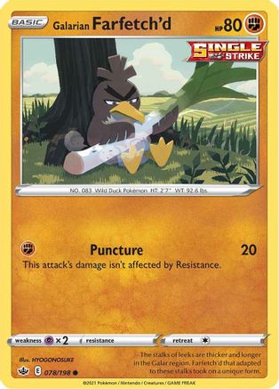 Galarian Farfetch'd (78/198) [SWSH: Chilling Reign] Pokemon Single Pokémon