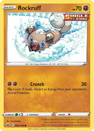 Rockruff (86/198) [SWSH: Chilling Reign] Pokemon Single Pokémon