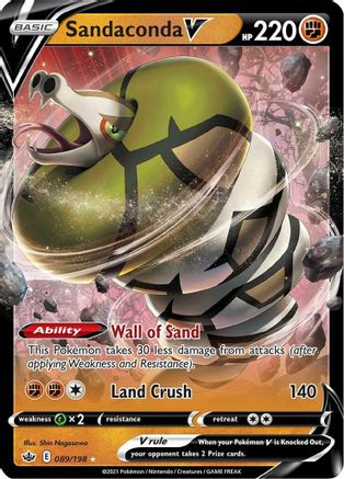 Sandaconda V (89/198) Holofoil [SWSH: Chilling Reign] Pokemon Single Pokémon