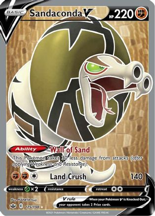 Sandaconda V (Full Art) (175/198) Holofoil [SWSH: Chilling Reign] Pokemon Single Pokémon