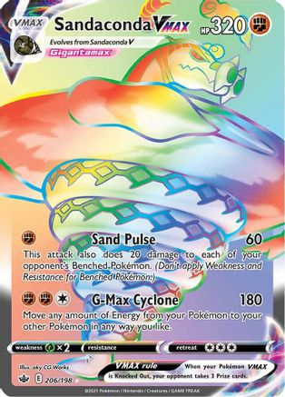 Sandaconda VMAX (Secret) (206/198) Holofoil [SWSH: Chilling Reign] Pokemon Single Pokémon