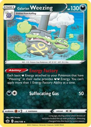 Galarian Weezing (96/198) [SWSH: Chilling Reign] Pokemon Single Pokémon